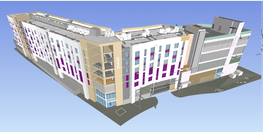 Skyline Mixed-Use Building BIM Rendering San Diego CA